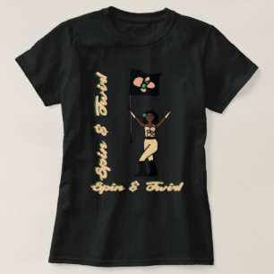 Flag T-Shirt Peach Flower