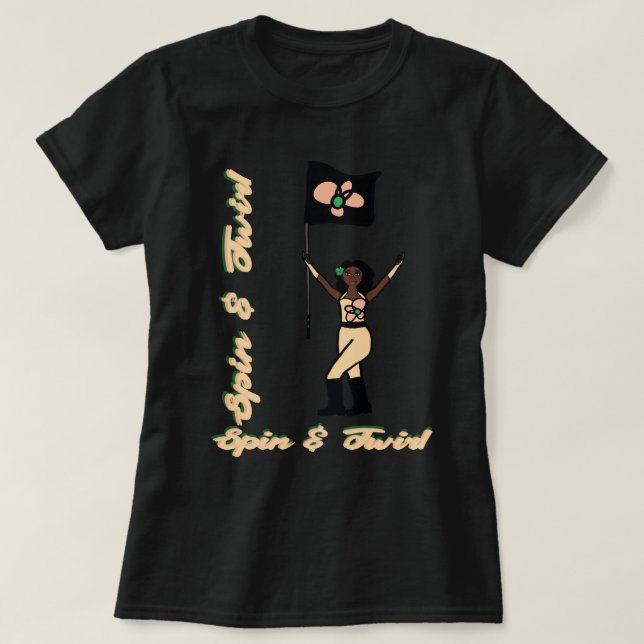 Flag T-Shirt Peach Flower (Design Front)