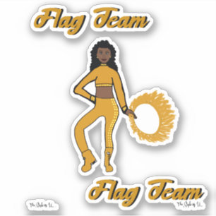 Flag Team Ring Stickers ( Gold )