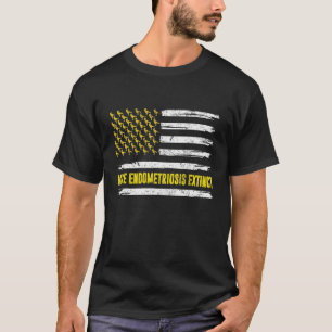 Flag Trex Dino Make Endometriosis Extinct Awarenes T-Shirt