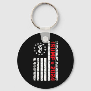 Flag Trump 2024 - 45 47 Trump Betsy Ross Flag Key Ring
