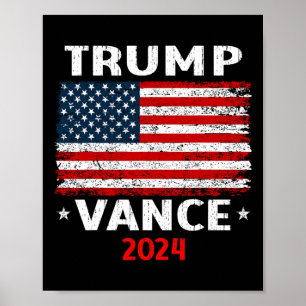 Flag Trump Vance 2024 Vp Vice President Poster