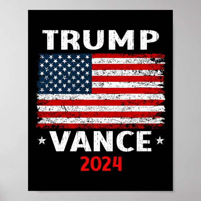 Flag Trump Vance 2024 Vp Vice President  Poster (Front)