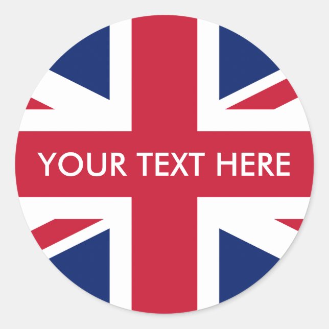 Flag United Kingdom Classic Round Sticker (Front)