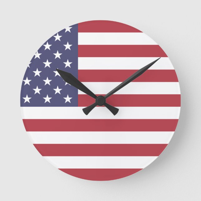 flag united states america round clock (Front)