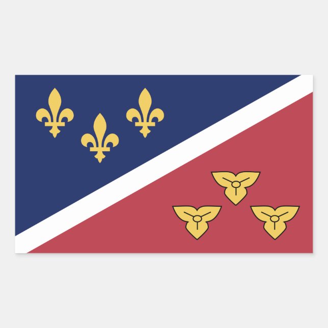 Flag (unofficial) of Metairie, Louisiana Rectangular Sticker (Front)