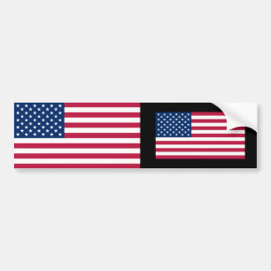 FLAG_USA, 4 July Independence Day Bumper Sticker