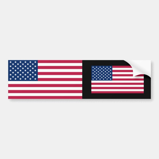 FLAG_USA, 4 July Independence Day Bumper Sticker (Front)