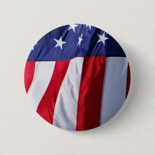 Flag USA 6 Cm Round Badge