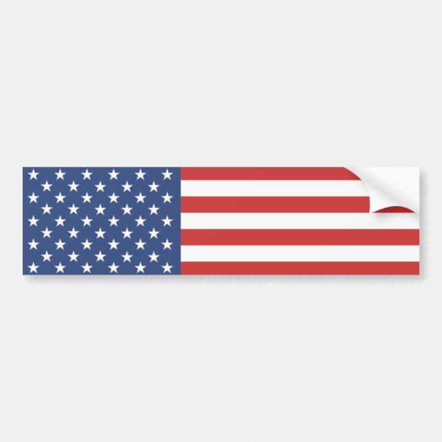 Flag  USA AMERICA    Bumper Sticker (Front)