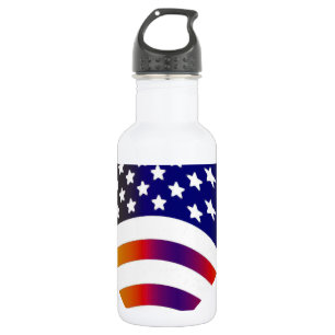 flag usa heart love american honour troops stripes 532 ml water bottle