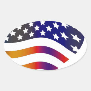 flag usa heart love american honour troops stripes oval sticker