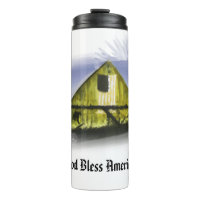 *~* Flag USA Wood Barn GOD BLESS AMERICA AP16