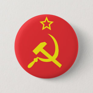 Flag USSR 6 Cm Round Badge