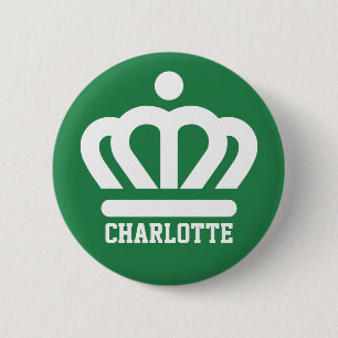 Flag (variant) of Charlotte, NC 6 Cm Round Badge