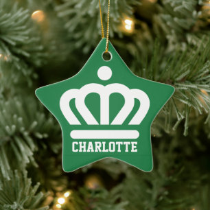 Flag (variant) of Charlotte, NC Ceramic Ornament