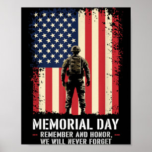 Flag Veterans Memorial Day Gave Some Gave Poster