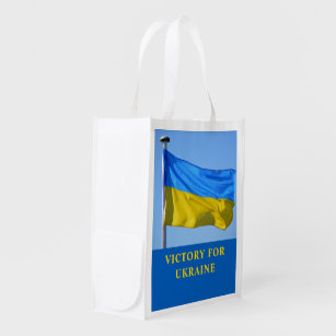 Flag Victory for Ukraine Stay Strong Reusable Reusable Grocery Bag