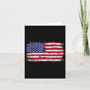 Flag vintage for american independence day on 4th card