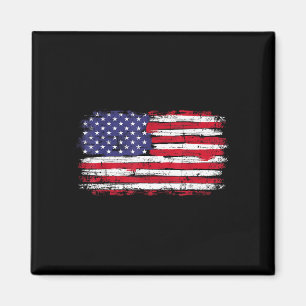 Flag vintage for american independence day on 4th magnet
