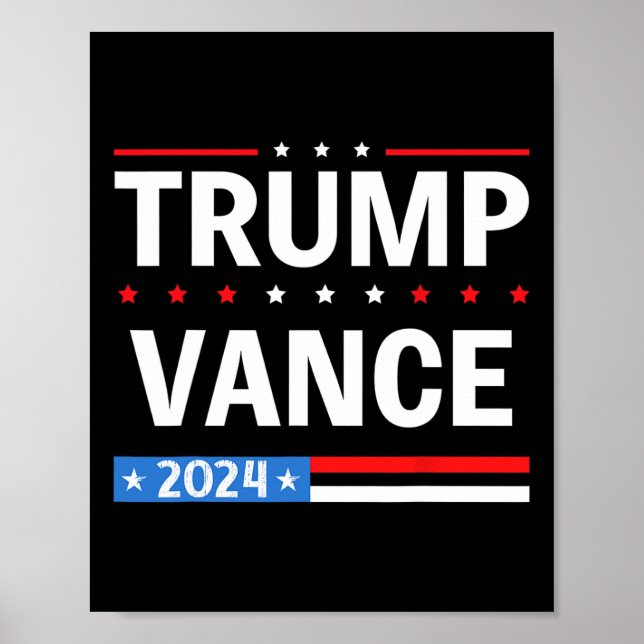 Flag Vote 47 Trump Vance 2024 Vp Vice President  Poster (Front)