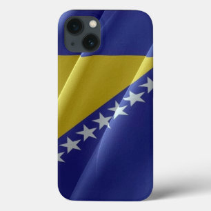 Flag waving of Bosnia and Herzegovina - iPhone 13 Case