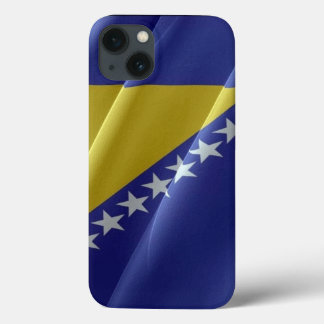 Flag waving of Bosnia and Herzegovina - iPhone 13 Case