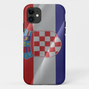 Flag waving of Croatia - iPhone 11 Case