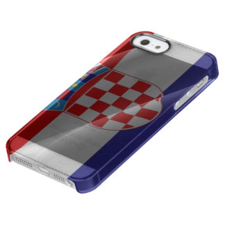 Flag waving of Croatia - Clear iPhone SE/5/5s Case