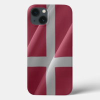 Flag waving of Denmark -