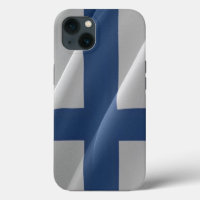 Flag waving of Finland -