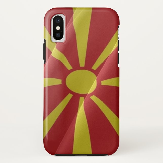 Flag waving of North Macedonia - Case-Mate iPhone Case (Back)