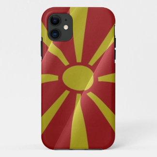 Flag waving of North Macedonia - iPhone 11 Case