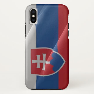 Flag waving of Slovakia - iPhone X Case