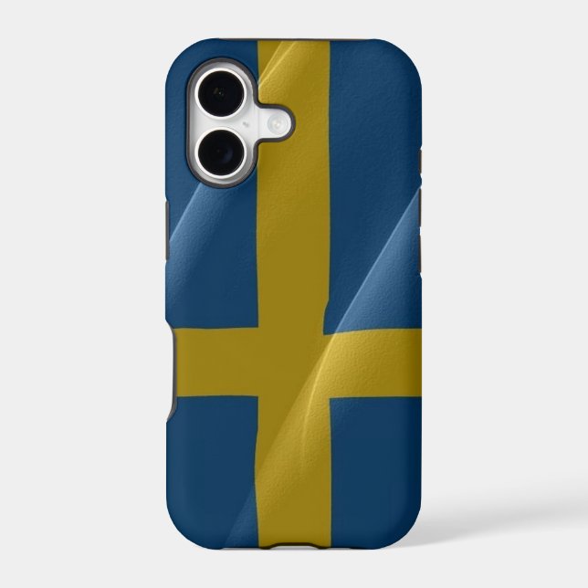 Flag waving of Sweden - (Back)