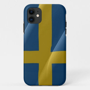 Flag waving of Sweden - iPhone 11 Case