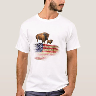Flag with buffalo T-Shirt