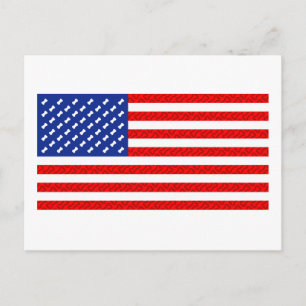 Flag with Dog Bones Postcard