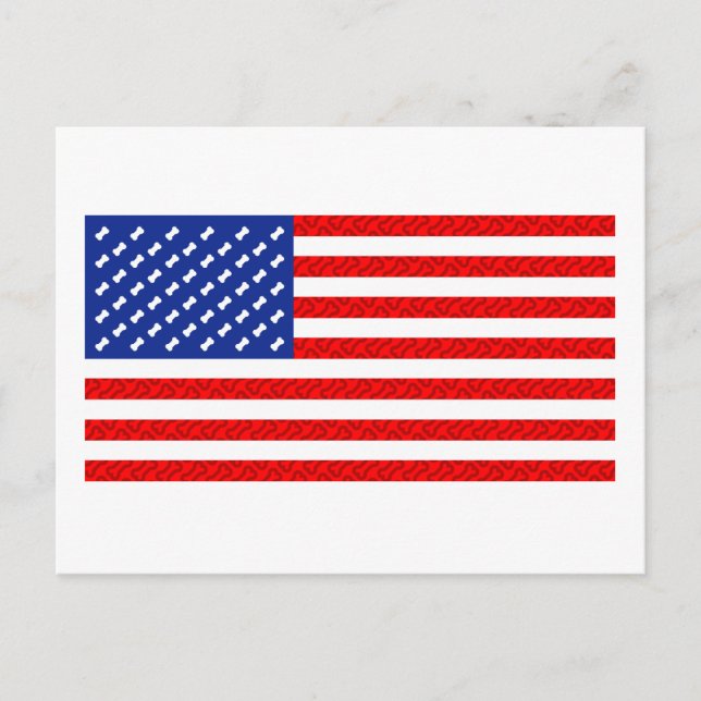 Flag with Dog Bones Postcard (Front)