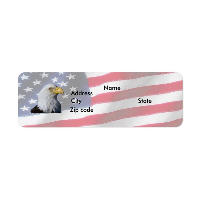 Flag with Eagle Return Address Label (Front)