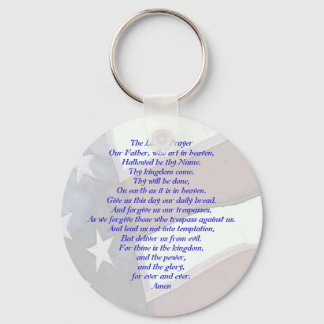 Flag with Lord's Prayer Key Ring