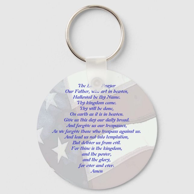 Flag with Lord's Prayer Key Ring (Front)