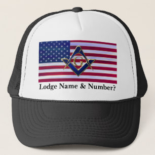 Flag with Square and Compasses Trucker Hat
