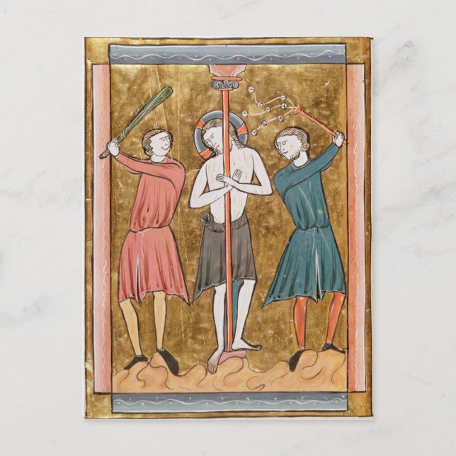 Flagellation, from 'Psautier a l'Usage de Paris' Postcard (Front)