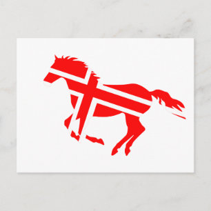 Flagged Horse Postcard
