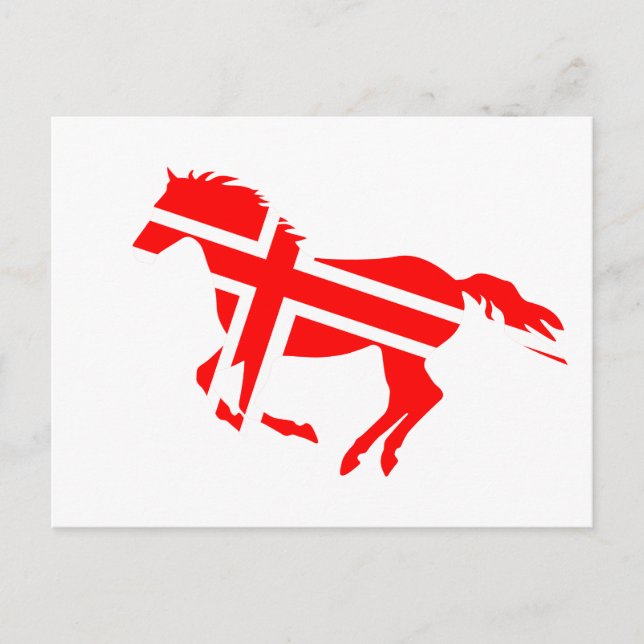 Flagged Horse Postcard (Front)