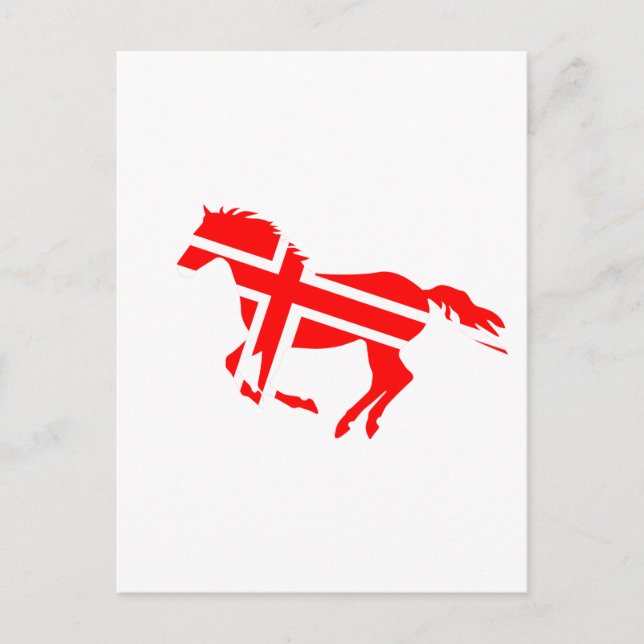 Flagged Horse Postcard (Front)