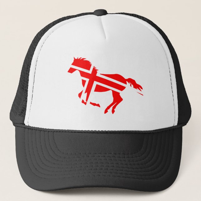 Flagged Horse Trucker Hat (Front)