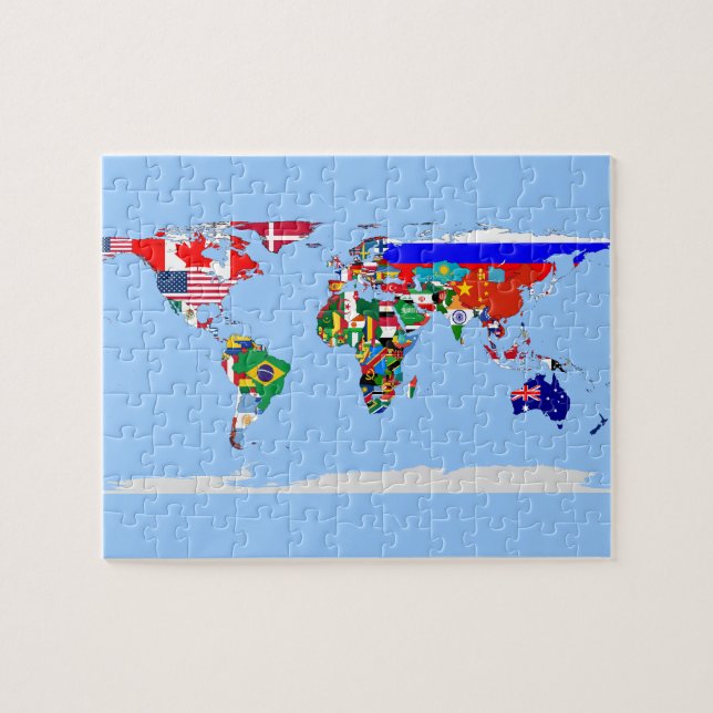 flagged world jigsaw puzzle (Horizontal)
