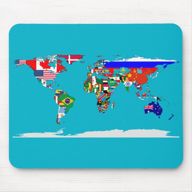 flagged world mouse pad (Front)
